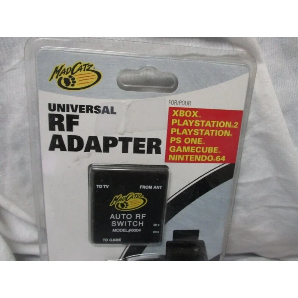 Mad Catz Universal RF Switch Cord 6004 - Xbox GameCube Nintendo 64 PS2 PS1 XBOX
